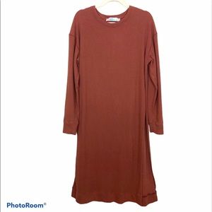 FREE PEOPLE Beach Mauve High Slit Dress sz M